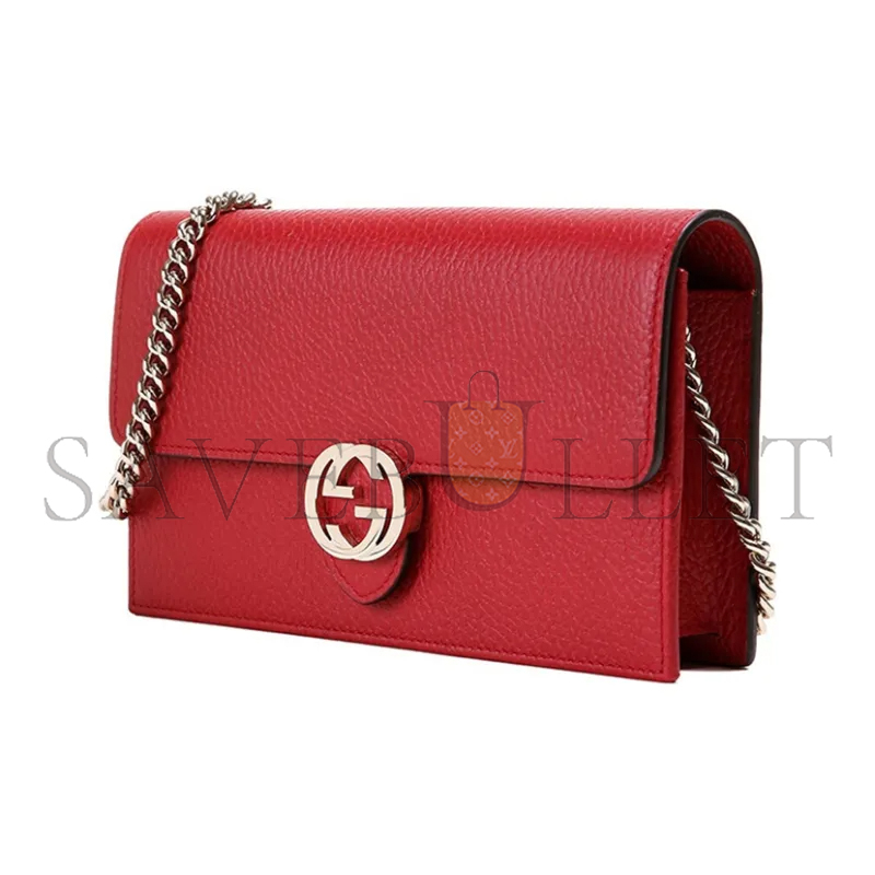 G*u*i dollar calfskin interlocking g chain wallet 510314 (20*13*6cm)